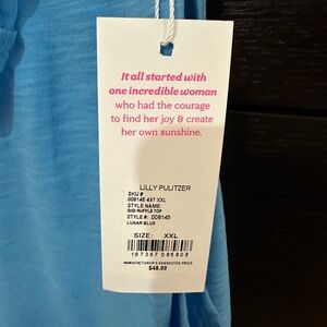 Lilly Pulitzer Gigi Ruffle Top Lunar Blue